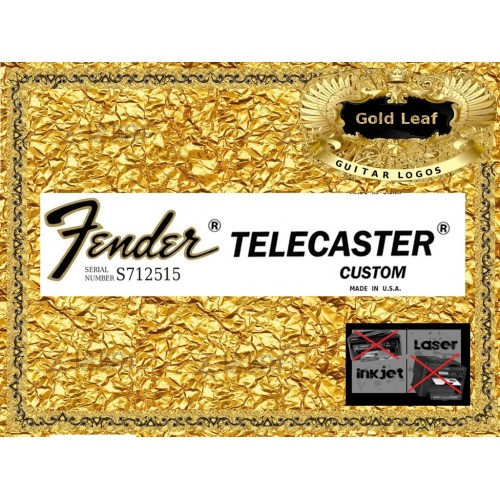 Fender Telecaster Custom Guitar Decal #36g